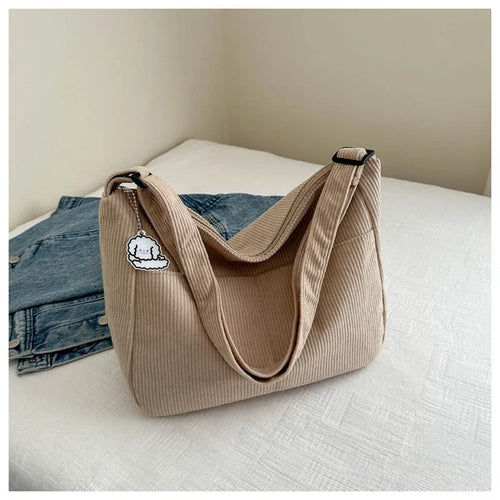 Vintage Corduroy Tote Bag