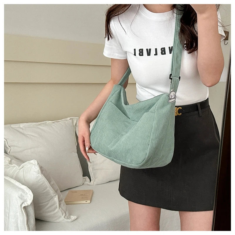 Vintage Corduroy Tote Bag