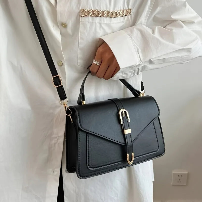 Minimalist Square Crossbody Bag with Top Handle