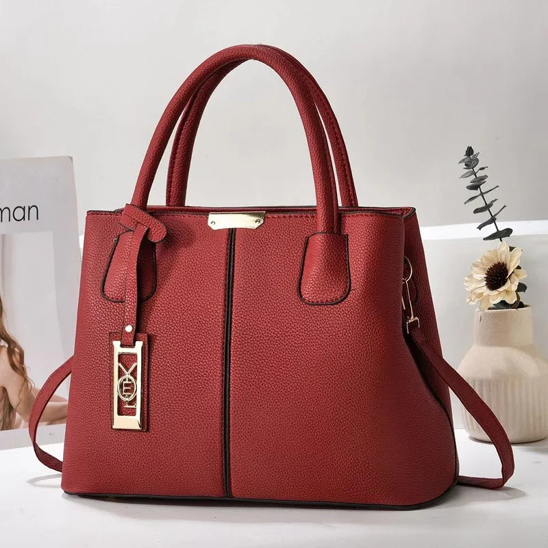 Elegant Structured Leather Tote Bag for Women