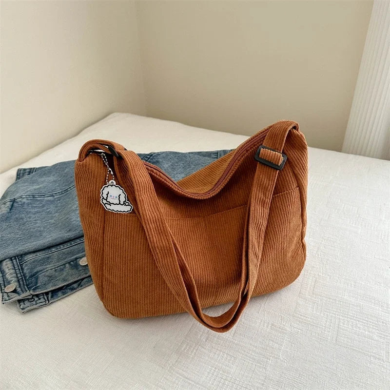 Vintage Corduroy Tote Bag