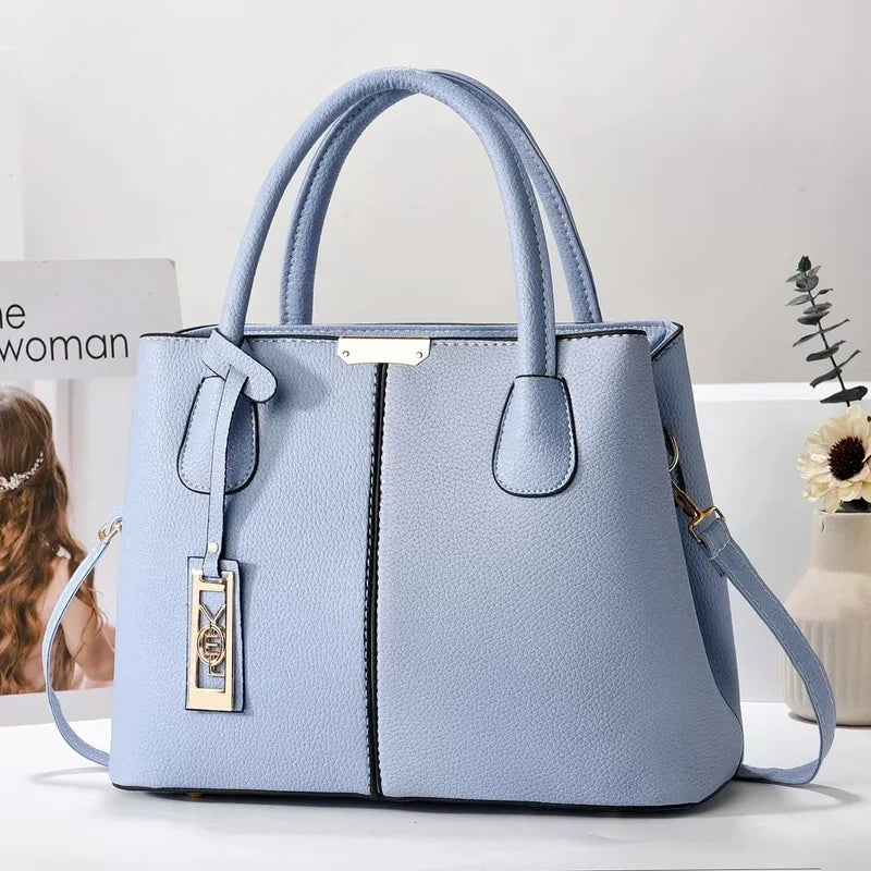 Elegant Structured Leather Tote Bag for Women