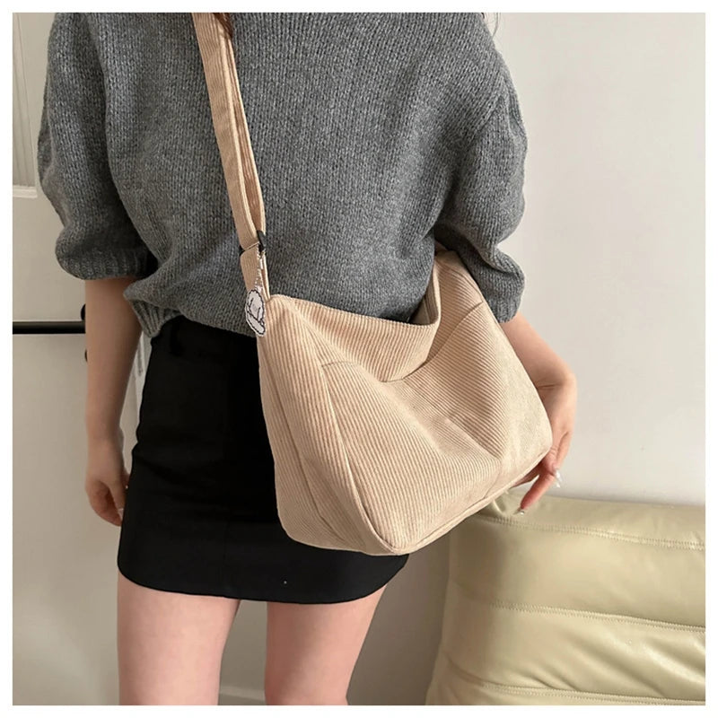 Vintage Corduroy Tote Bag