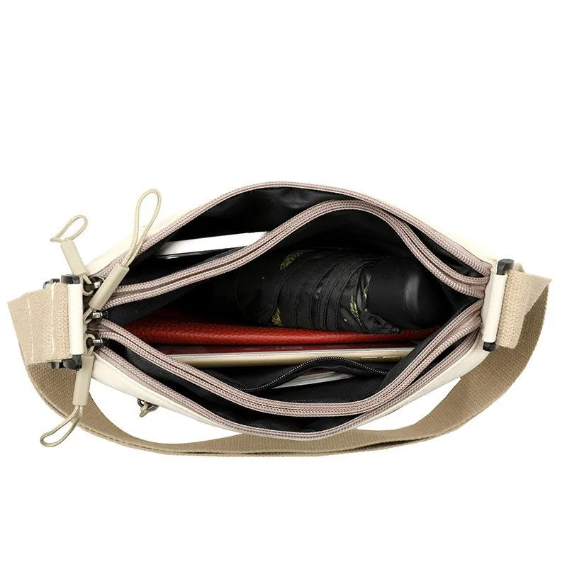 Minimalist Multi-Pocket Crossbody Shoulder Bag