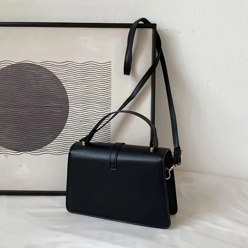 Minimalist Square Crossbody Bag with Top Handle