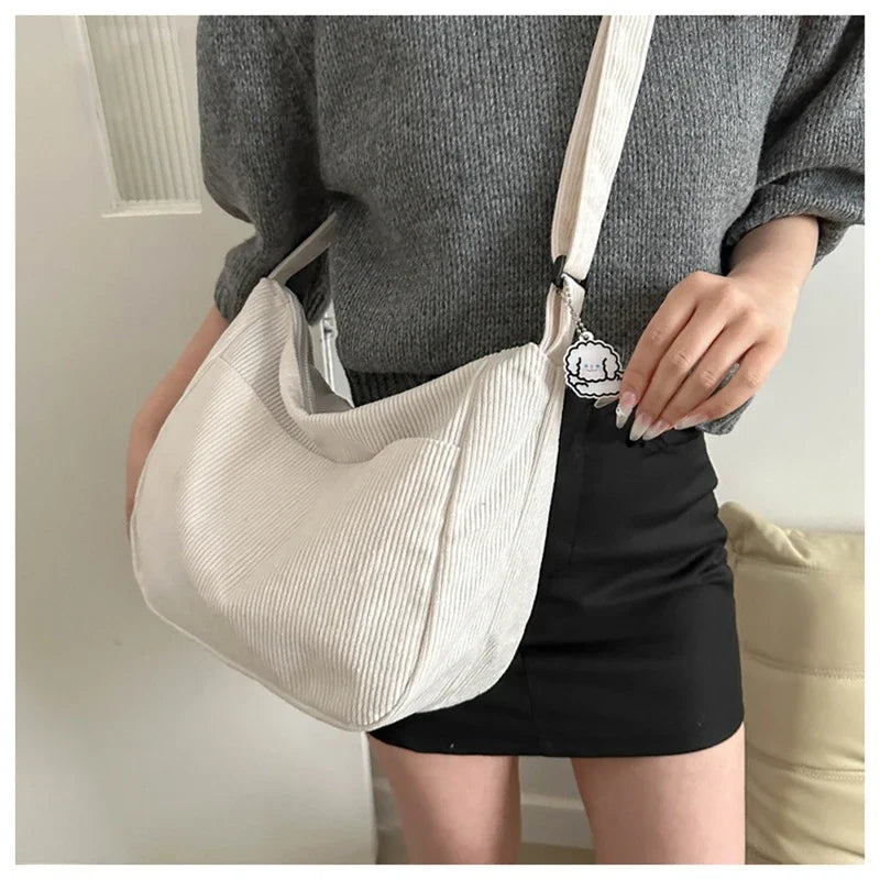 Vintage Corduroy Tote Bag