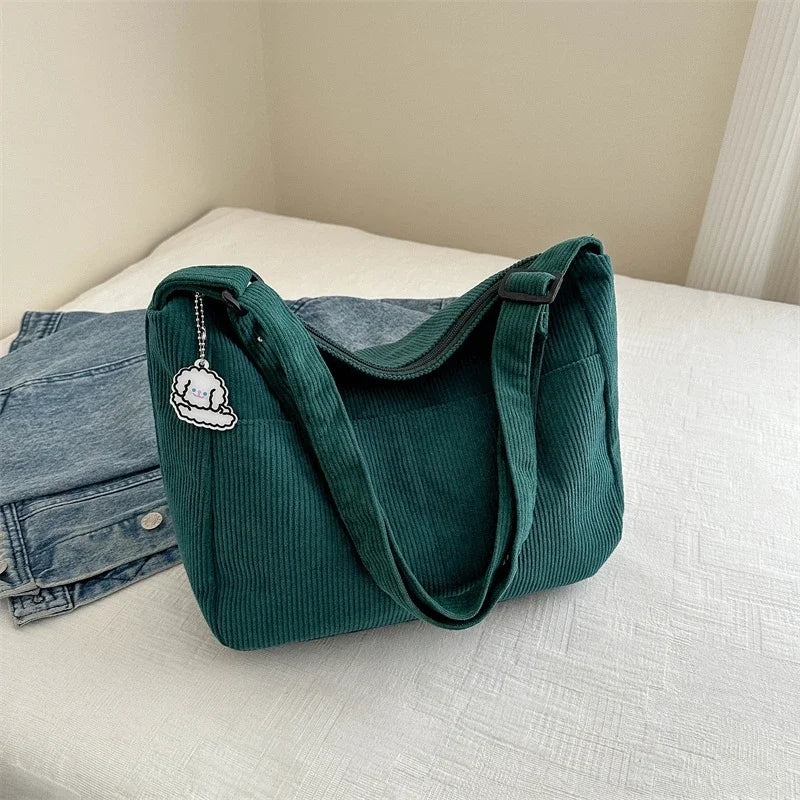 Vintage Corduroy Tote Bag