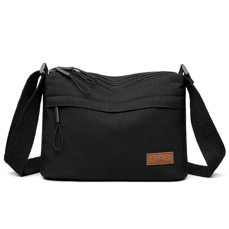 Minimalist Multi-Pocket Crossbody Shoulder Bag